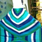 Cache Color Block Blue Green White Jacket Top Knit Shrug New Stretch $108 NWT Photo 4