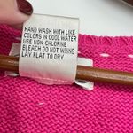 Vintage Mandal Bay Sweater Vest Pink Butterflies Zip Up Embroider Appliqué large Photo 7