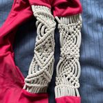 Cupshe Wine Red And Grey Macramé Bikini Set. Medium. Photo 3