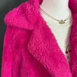Hot Pink Fur Coat Size M Photo 4