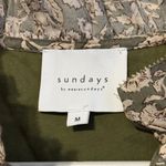 Sundays  Rowan Dress Size Medium in foliage floral green long sleeve cotton mini Photo 4