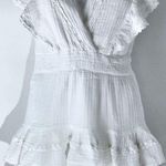 Bardot White Textured Ruffle Mini Dress – Size US 8 / AUS 12 / EUR 40 Photo 1