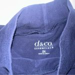 Denim & Co  Essentials Navy Blue 2X Womens Mock Neck Perfect Jersey Long Sleeve Photo 2
