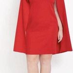 Emma & Michele  Plus 18W Cape Shift Dress Red Knee Length Lined Cocktail Holiday Photo 0