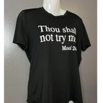 Thou Shall Not Try Me Shirt Womens Extra Small Black Graphic Tee Mood 24:7 Funny Size XS Photo 1