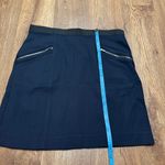 Theory  Womens Stretch Wool Zipper Mini Pencil Skirt Black Navy Blue Size 6 Photo 8
