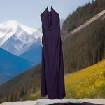 Gianni Bini Chic GB Purple Charlotte Chiffon Maxi Dress Sz14 Wedding Party Boho Sweet Cute Photo 1