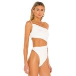 superdown  Veronica Cut Out Bodysuit in White XLarge New Womens Cami Tank Top Photo 3