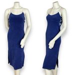 Juicy Couture  Terrycloth Dress Y2K-Style Size Small‎ Lace-Up Sides Slits Blue Photo 1