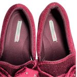 Isaac Mizrahi  Sparkling velvet Burgundy Loafers bow 8.5 glitter casual party Photo 5