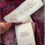 NWT RONNY KOBO Lula Silk Floral Draped Bow Burgundy Mini Dress Sz S Red Photo 5