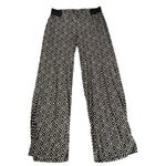 INC International Concepts Geometric Wide Leg Pants Black Stretch Trousers M Size M Photo 2