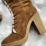 Charles Albert Faux leather Fisherman Core knee-high boots size 8 B25 Photo 2