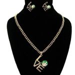 Love Mary Jane Pot Leaf Necklace Set 420 Green Photo 0