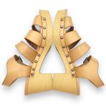 J.Crew The Chloe Clog Platform Strappy Sandal in Saddle Tan Faux Leather Size 7 Photo 9