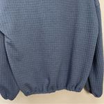 Max Studio  Sweatshirt Pullover Cowl‎ Neck Long Sleeve Waffle Knit Blue Women XS Photo 6