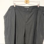 Torrid Plus Size 26 Black Linen Wide Leg Career Business Work Pant Photo 2