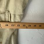 Y2K Max‎ Rave Beige Linen Mini Dress S Embroidered Floral Cottagecore Photo 8