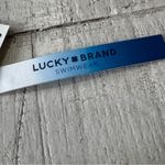 Lucky Brand Los Cabos Crochet Bikini Top NWT size Medium Sand High Neck Halter Photo 8