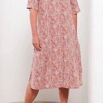 LC Waikiki V Neck Patterned Short Sleeve Viscose Maxi Dress Size 42 Photo 0