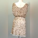 Aidan Mattox  gold sequence blouson mini cocktail party dress sz 4 Photo 15
