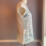 Calvin Klein Jeans Calvin Klein cap sleeve T-shirt distressed edges cream, green, gold foil accents Photo 2