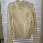 ASOS Cream Sweater with Lace Stitch and Frill Sleeves Photo 5