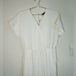 Pretty Garden White Jumpsuit Medium Wrap V Photo 3