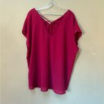 Torrid Pink V-Neck Blouse β Size 2 (2X) Photo 2