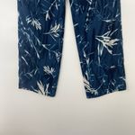 Nic+Zoe  Women's Blue Floral Botanical Vintage Pull-On Relaxed Trousers Size‎ 10 Photo 5