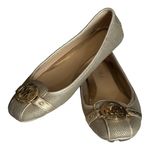 Michael Kors Fulton Leather Bling Metallic Gold Flats Shoes size 7.5 Photo 0