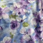 Purple and blue floral slip dress with adjustable straps š Size M Photo 4