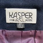 Kasper Vintage  for A.S.L. Classic Coat Dress Navy Forest Green 8 Petite Photo 7
