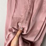 rouje paris renee pink satin ruched slit midi skirt blush Photo 4