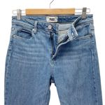 Paige  Denim Colette Crop Flare Raw Hem Jeans Shoreside Medium Wash Size 27 | 4 Photo 5