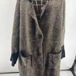 Lysse Cabin Faux Mink Long Coat Chevron Women’s Size Large/Extra large Pockets Photo 0