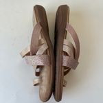 PATRIZIA Adeltt Glitter Sandals Womens Shoes Sz 6.5 Rose Gold Toe Ring Comfort Photo 6