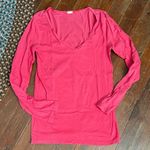 J.Crew  cotton Women's Pink Long Sleeve Top V-Neck Top Size Large Photo 0
