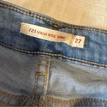 Levi's  721 high rise skinny light wash blue jeans Photo 6