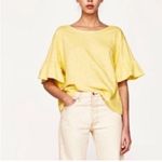 ZARA  Basic Collection Yellow Top Photo 3