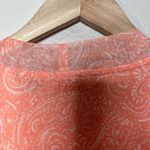 Hugo Boss Womens Nasusi Long Sleeve Orange Stretch Mesh Paisley Midi Dress Large Photo 6