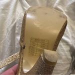 7 gold glitter ankle strap 4” pinup heels Photo 3