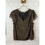 1 State Women's Black And Brown Leopard Print Top Photo 5