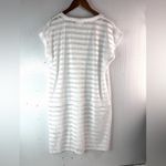 Calvin Klein  M White Perforated Pocketed V-Neck Swim Coverup Photo 1