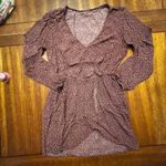 Forever 21 Women Teen Junior Burgundy Printed Fit & Flare Boho Dress Size Medium Photo 9