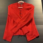 Apt. 9  100% Cashmere Wool Cardigan Sweater Crew Neck Long Sleeves Red M Photo 3