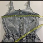 Topshop Moto Acid Wash Denim Romper, size 6 Photo 8