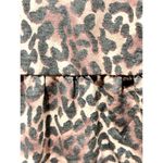 Bobeau Women's Brown Animal Print Puff Long Sleeve Baby Doll Top Sz M Photo 5