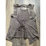 Gimmicks by BKE Gimmicks Patchwork Lace Cutout Dainty Brown Tank Top Small Indie Boho Festival Photo 3