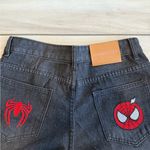 Oimenohy Cartoon Spider Embroidered Baggy Jeans Black Medium (5 Photo 3